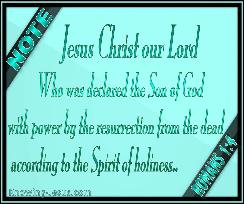 Romans 1:4 Resurrected Son Of God (green)